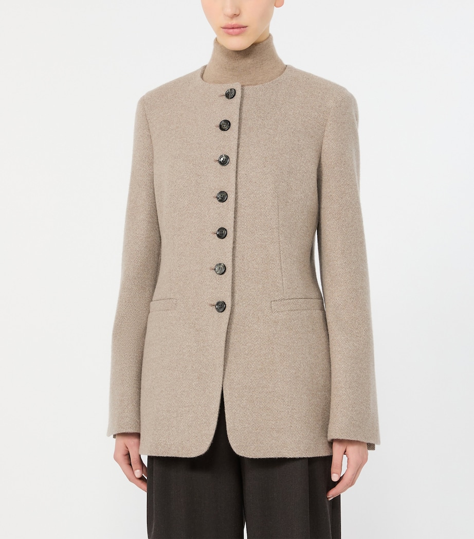 Max Mara Womens Cashmere Jacket Sand Image 3