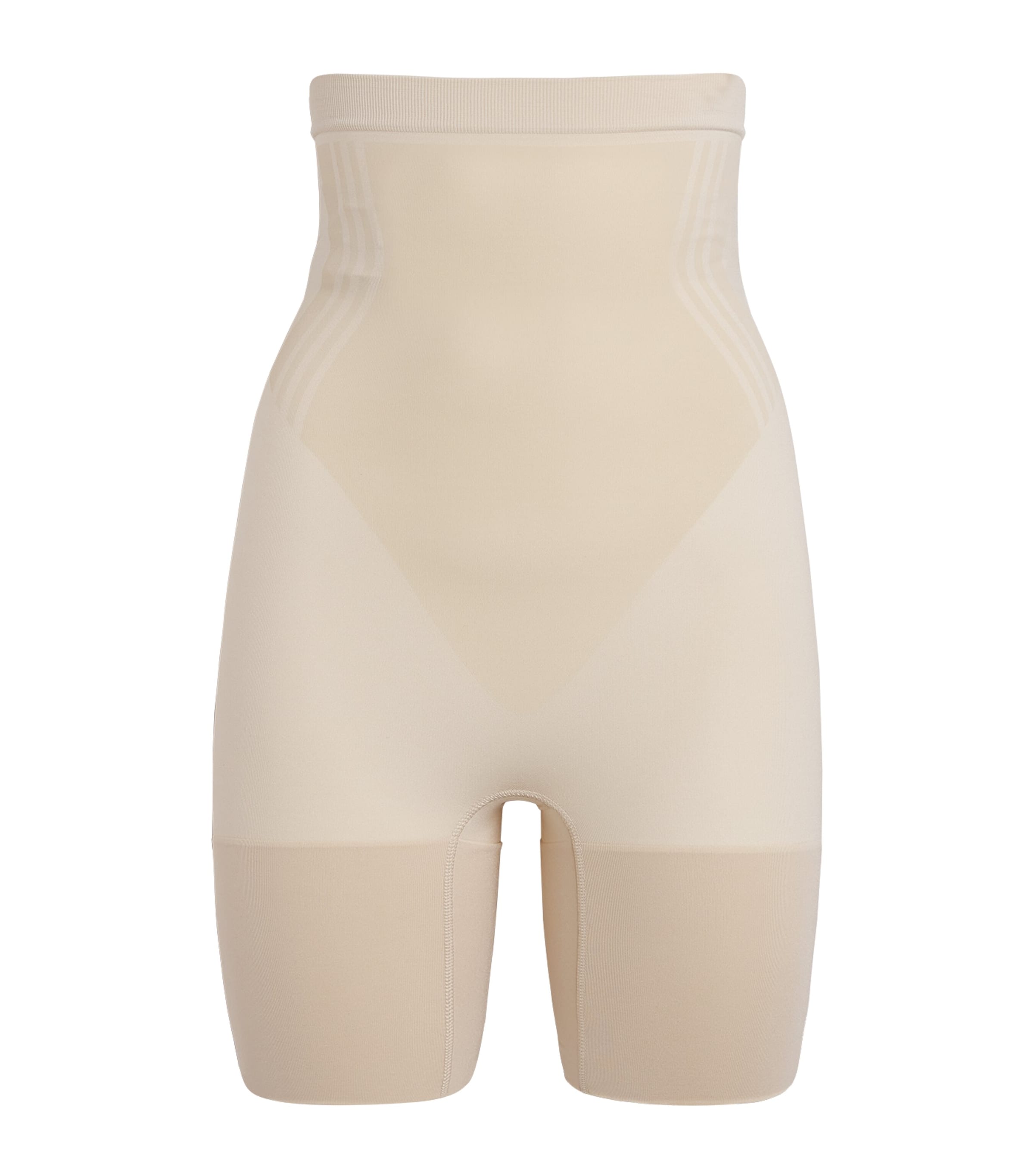SPANX Womens SPANXsculpt GoFigure High-Waist Mid-Thigh Shorts Toasted Coconut Image 1