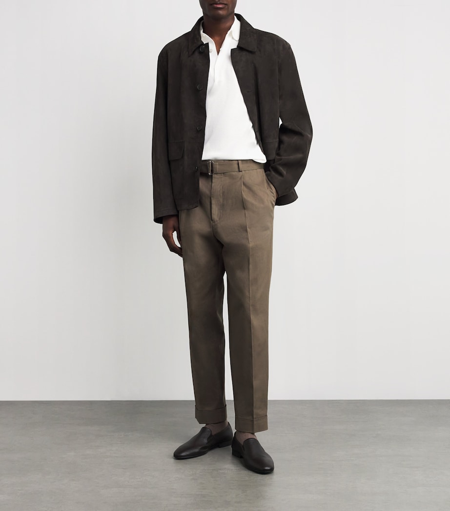 Sea Island Cotton Piqué Roth Polo Shirt WHITE Image 2