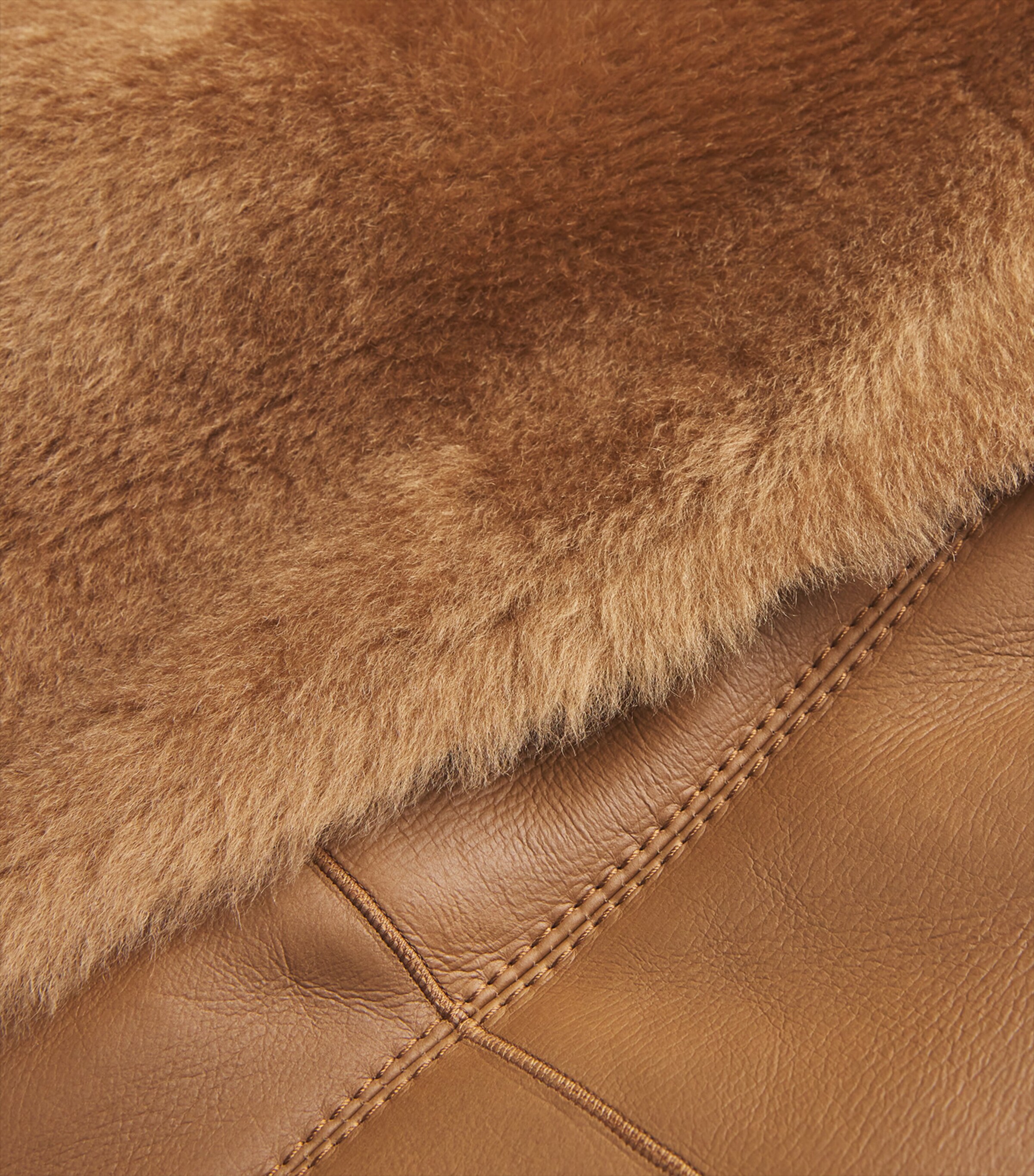 Shearling Reversible Jacket TOBACCO Image 5