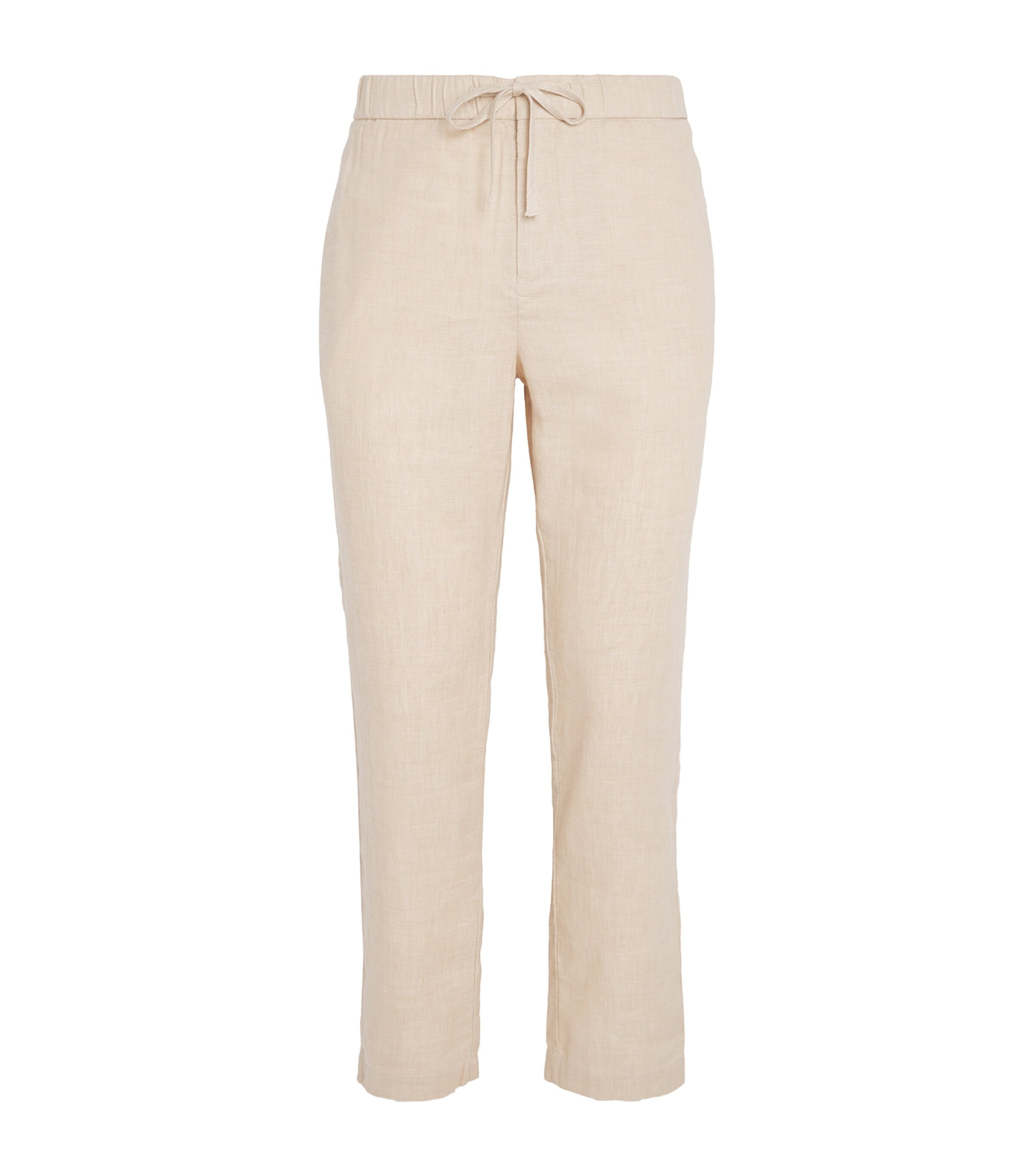 Frescobol Carioca Mens Linen-Cotton Oscar Slim Trousers Sand Image 1