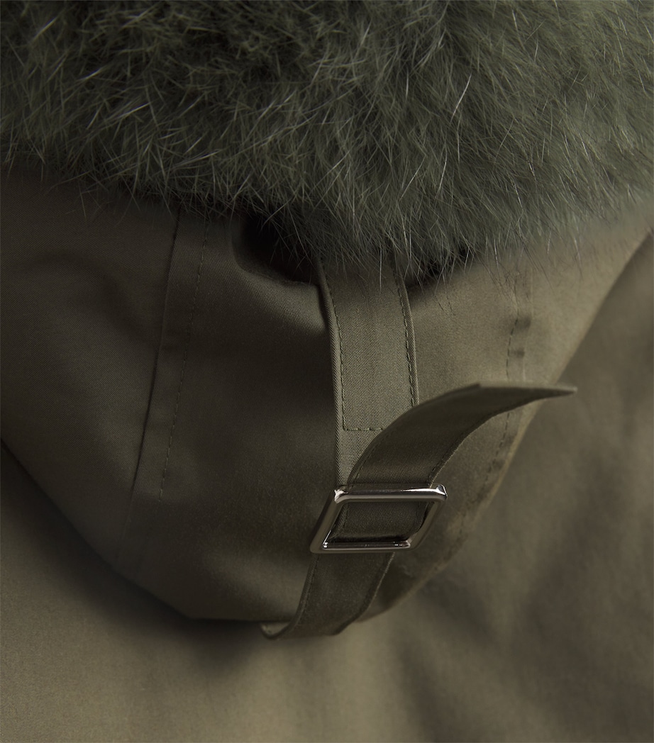 Cotton-Blend Fur-Trim Parka (4-14 Years) A8209FERN Image 3