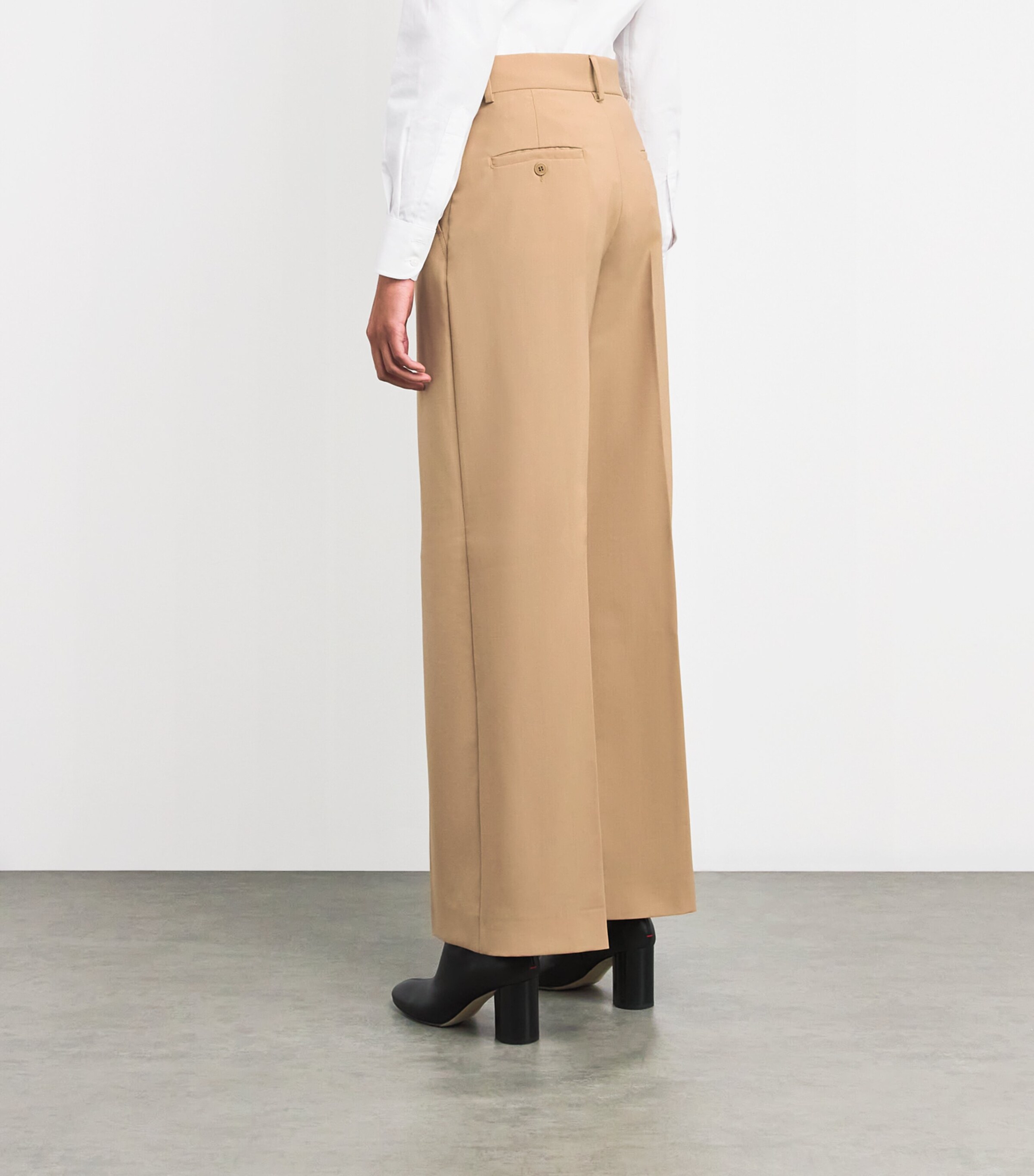 Wool Tailored Trousers BEIGE Image 4