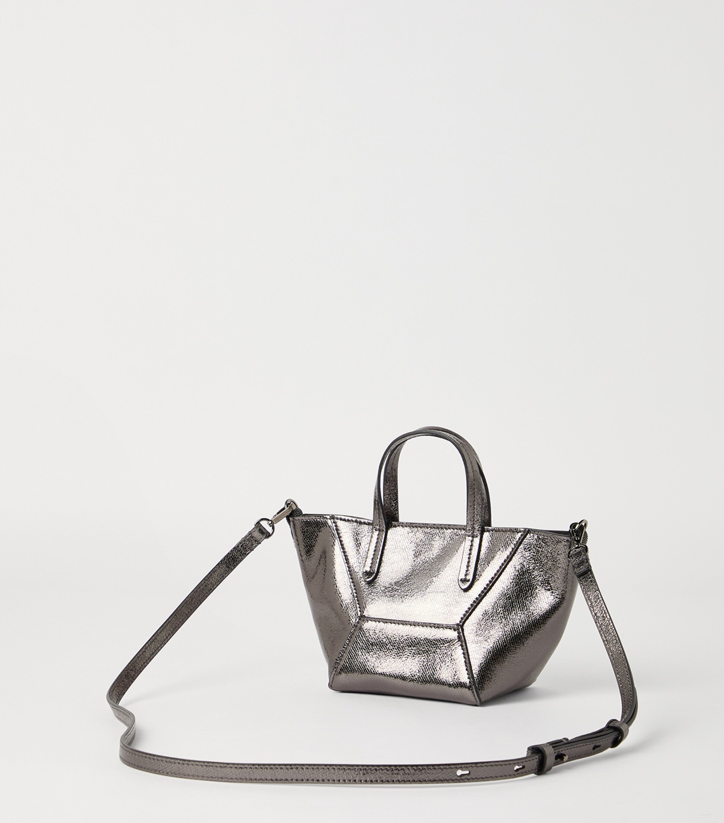 Mini Lamé Calfskin BC Duo Top-Handle Bag C4217 Image 3