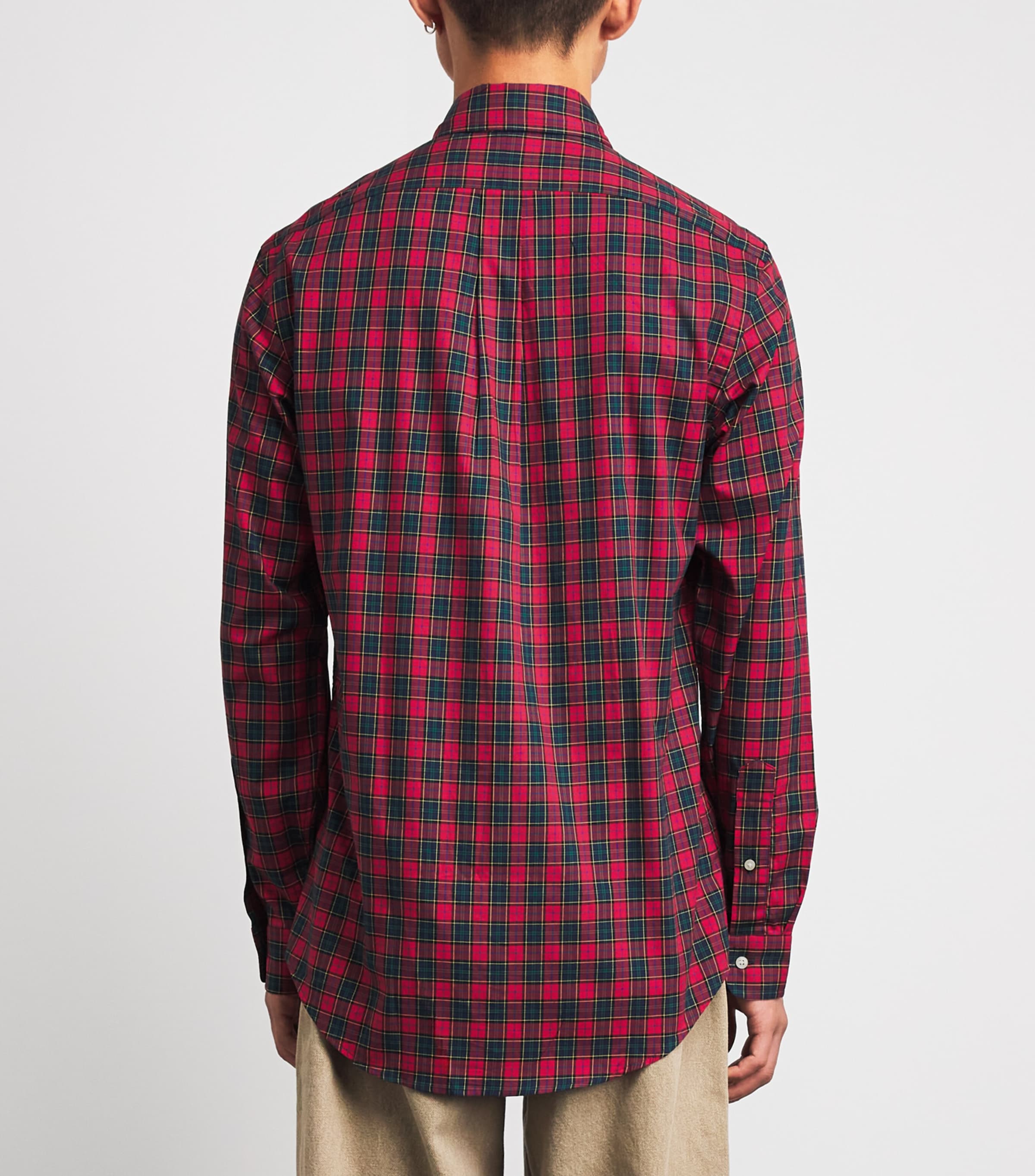 Polo Ralph Lauren Red Cotton Check Custom-Fit Shirt | Harrods US