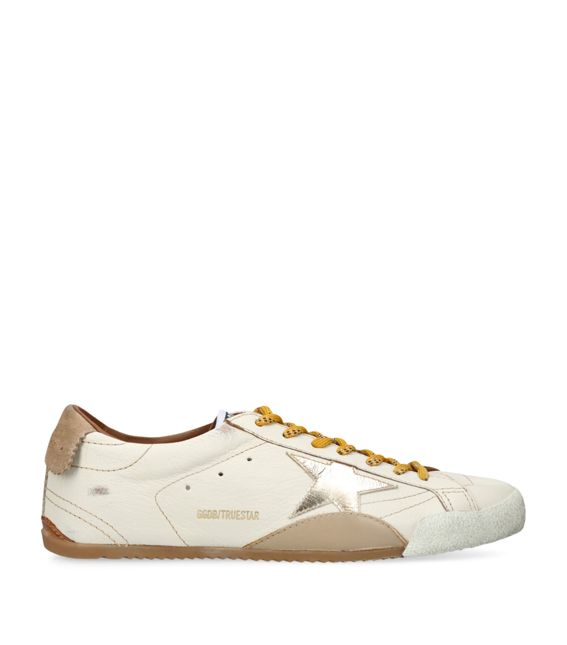 Golden Goose Leather True Star Sneakers In White