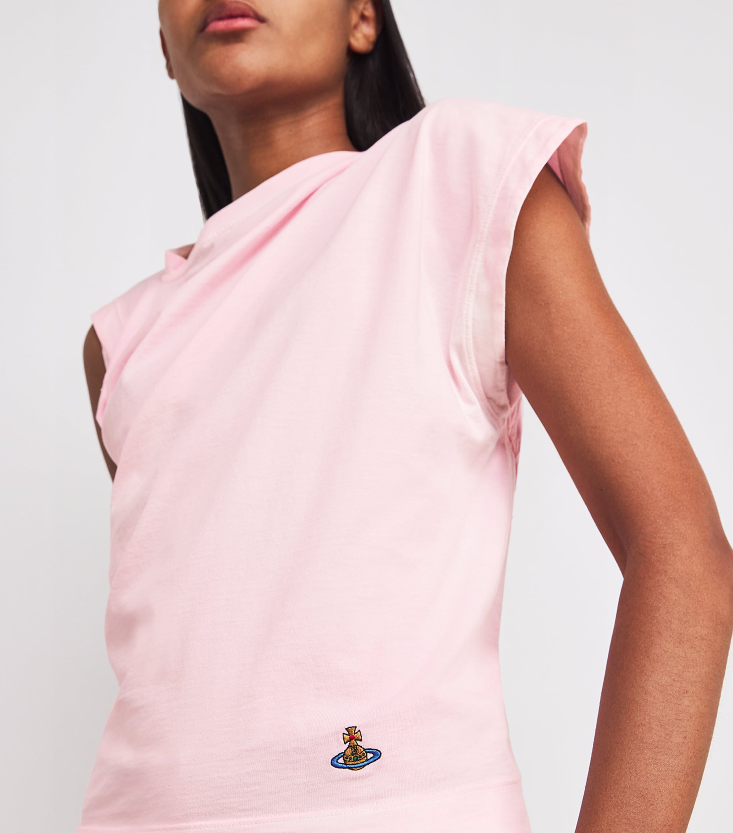 【Vivienne Westwood】Hebo Orb ドレープ コットン トップ Hebo Top in WHITE | Vivienne Westwood®