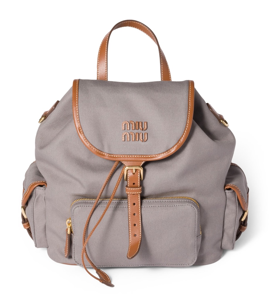 Canvas-Leather Backpack F04KC Image 1
