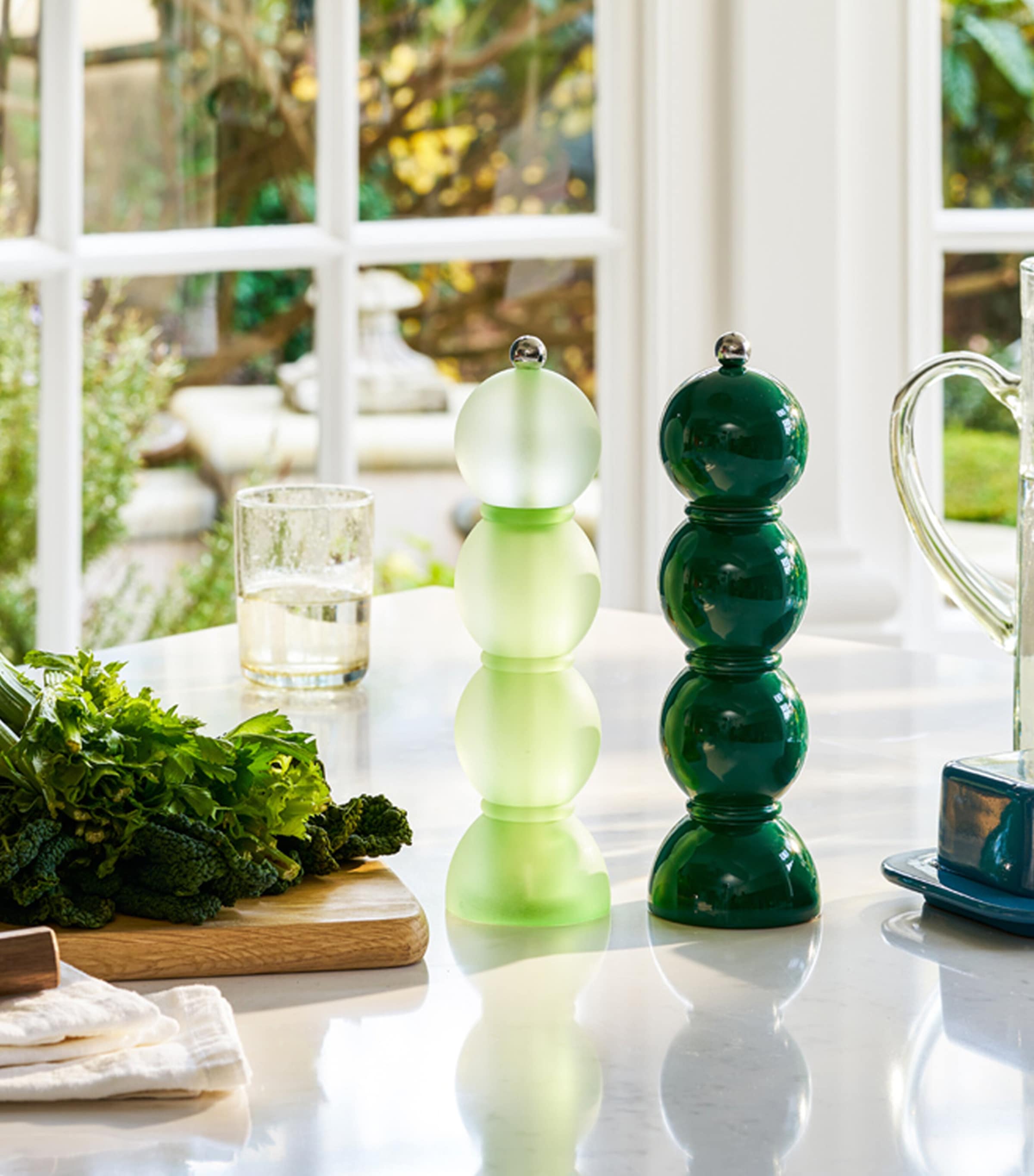 Addison Ross Bobbin Salt or Pepper Mill Green Image 2