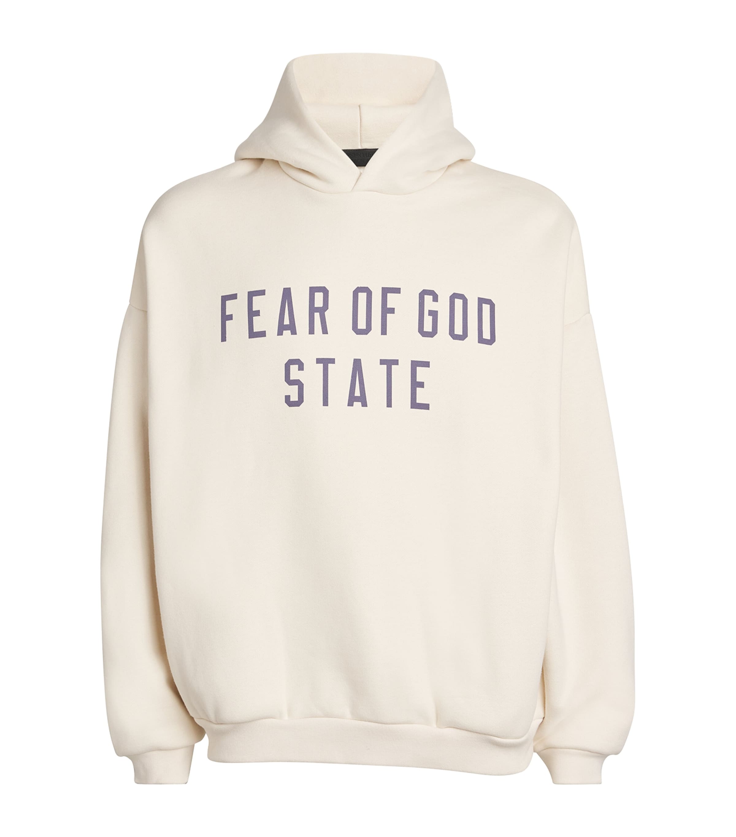 Shop Essentials Cotton-blend Logo Hoodie In Beige