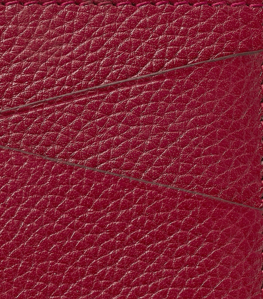 Leather Panthère de Cartier Card Holder BURGUNDY Image 6