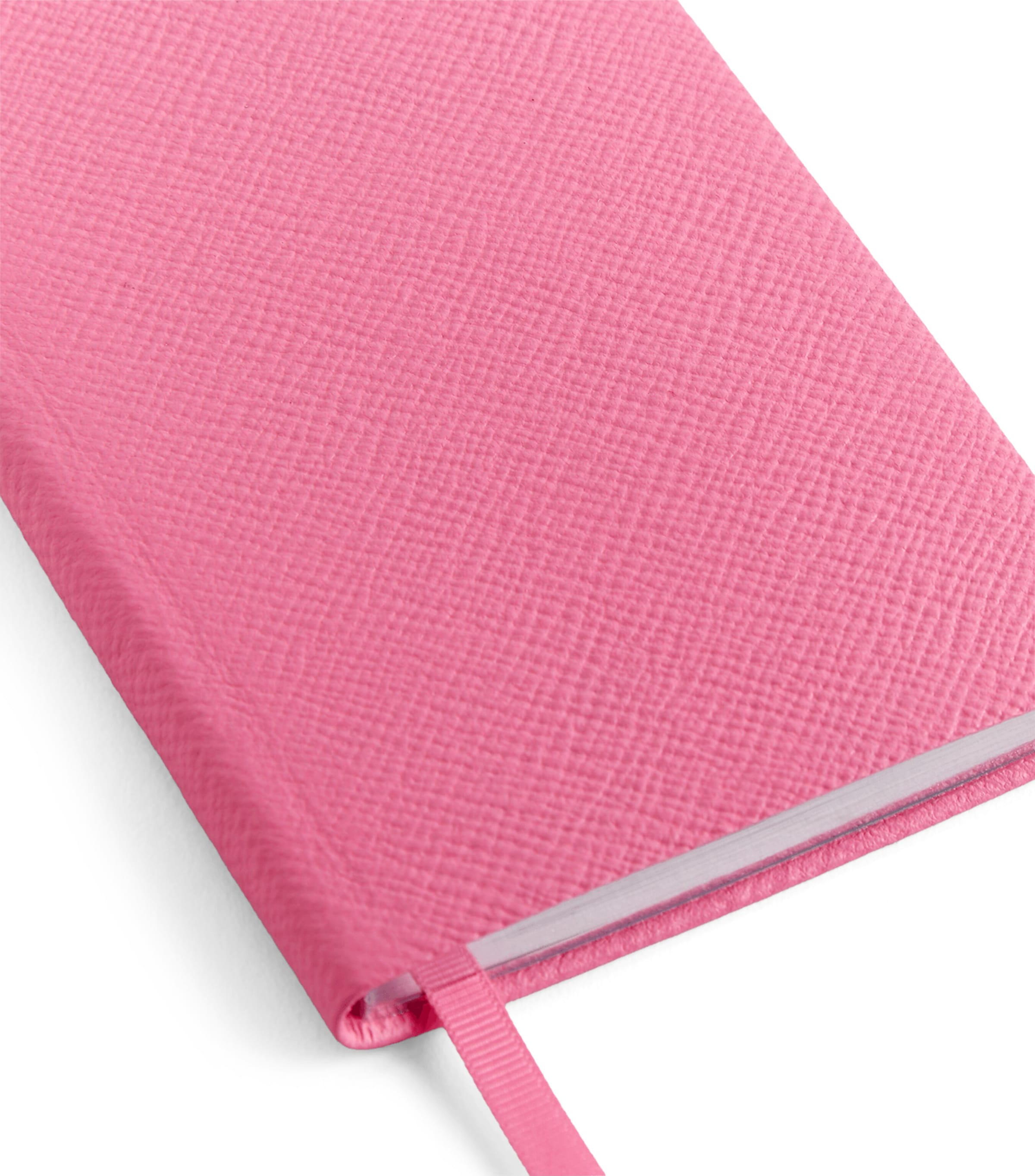 Smythson Leather Panama Notebook Flamingo Image 2