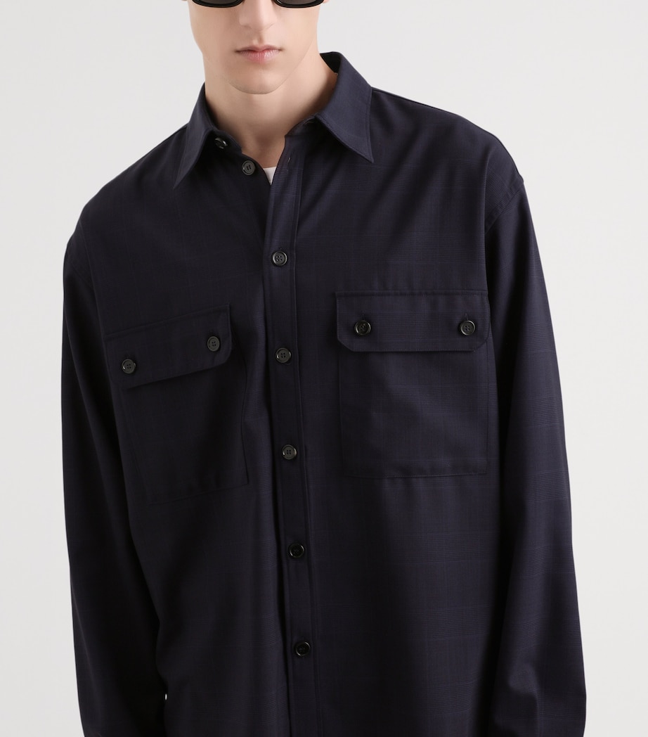 Dolce&Gabbana Mens Wool Check Shirt Check Tartan Image 4