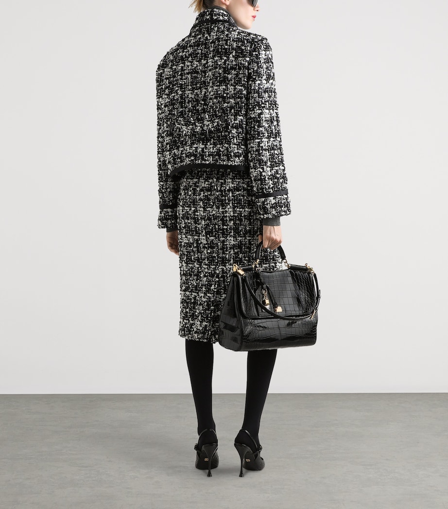 Wool-Blend Check Double-Breasted Jacket S8100-CHECK-TARTAN Image 4