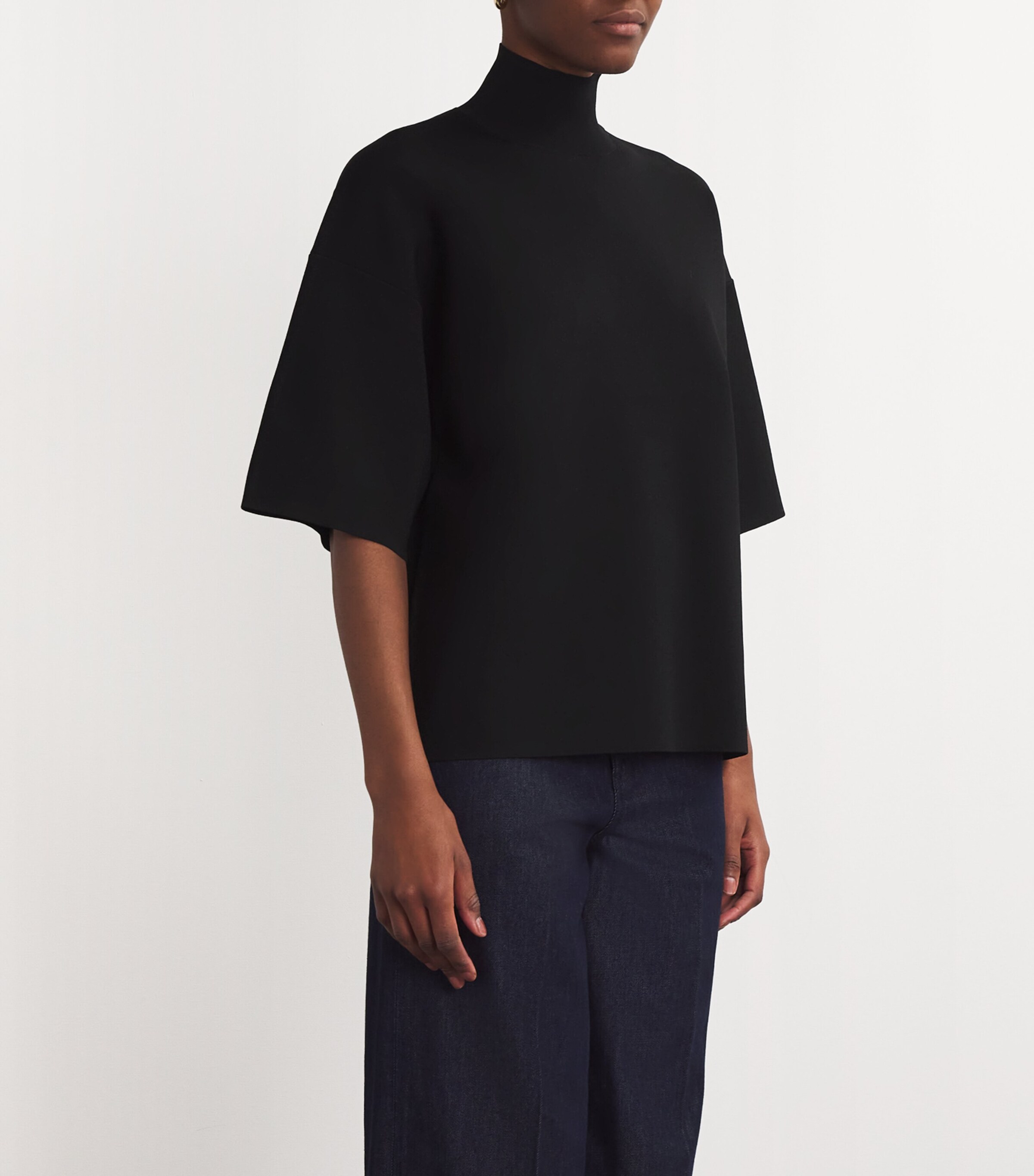 Theory Womens High-Neck Top Black Image 3