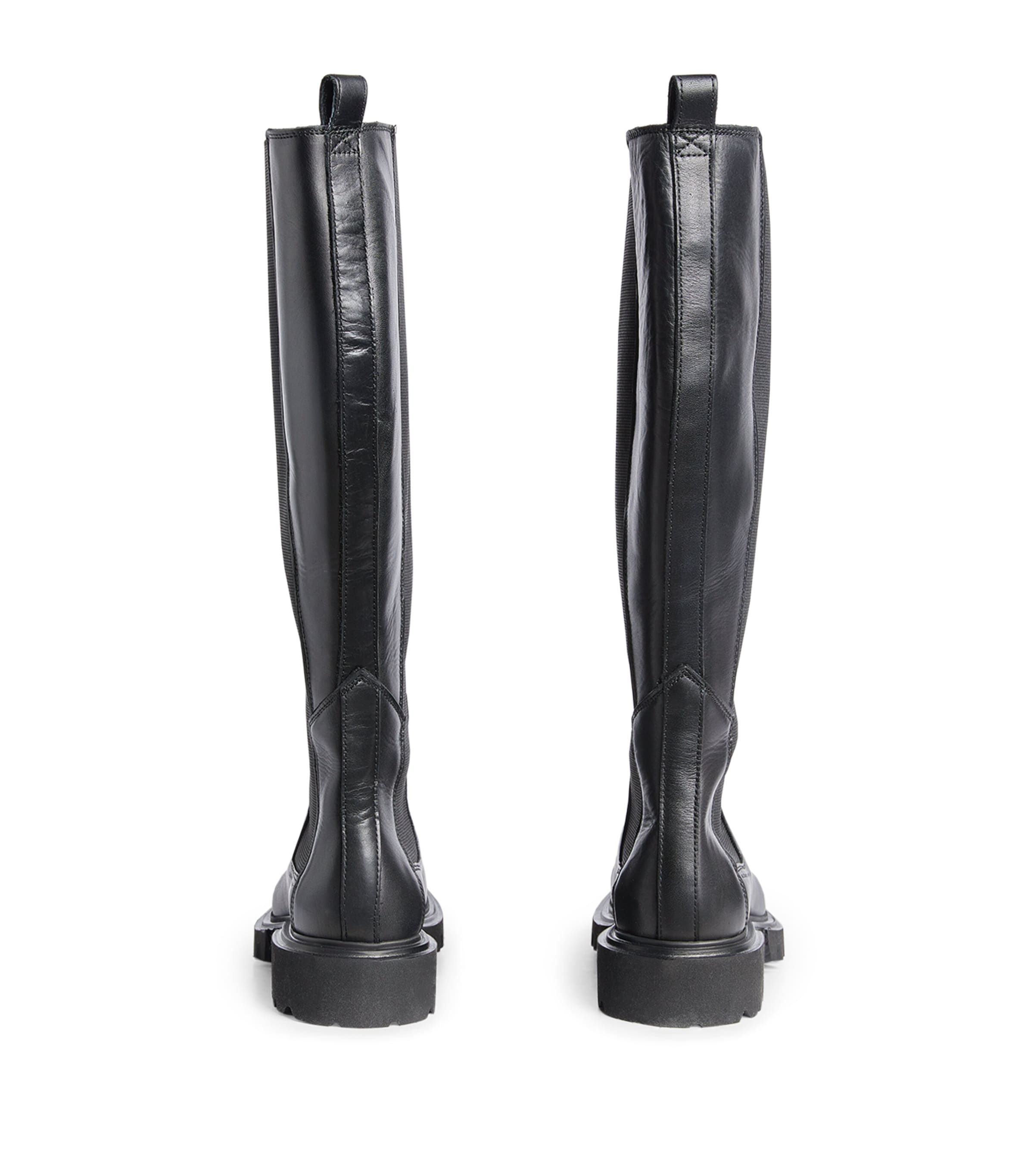 AllSaints Leather Maeve Boots Black Image 3