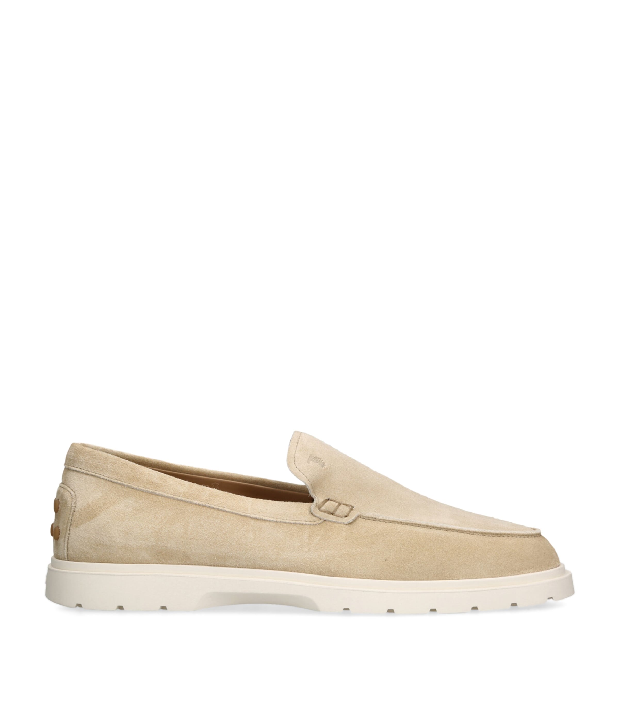Tod's Suede Ibridro Loafers In Beige