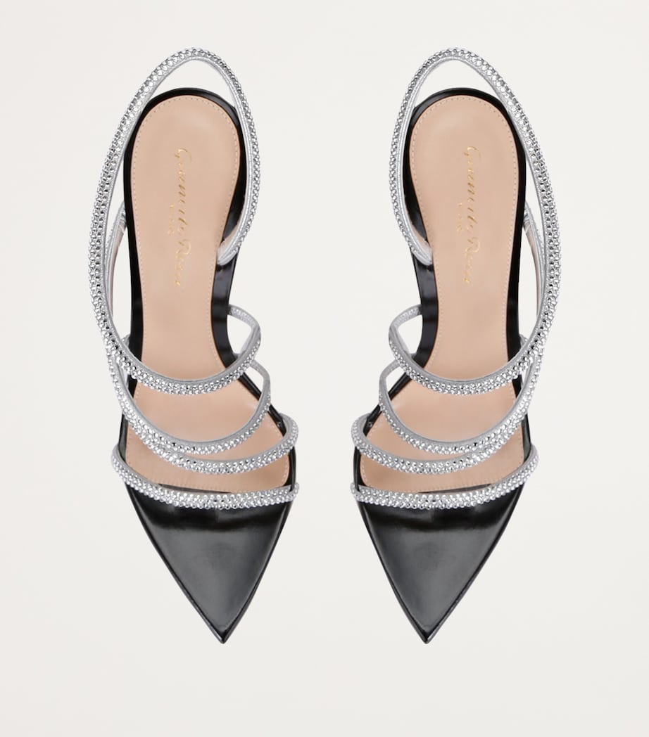 Crystal Ettie Heeled Sandals 105 SILVER Image 4