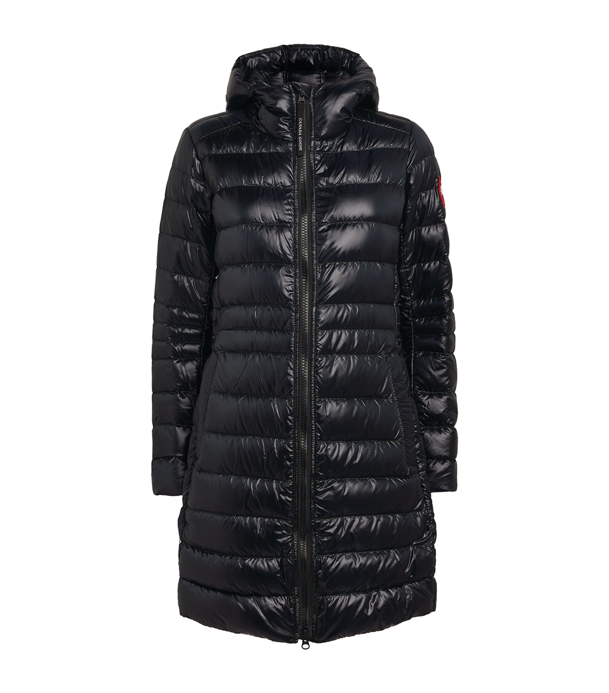 Canada Goose Womens Down-Filled Hooded Cypress Jacket Black Image 2