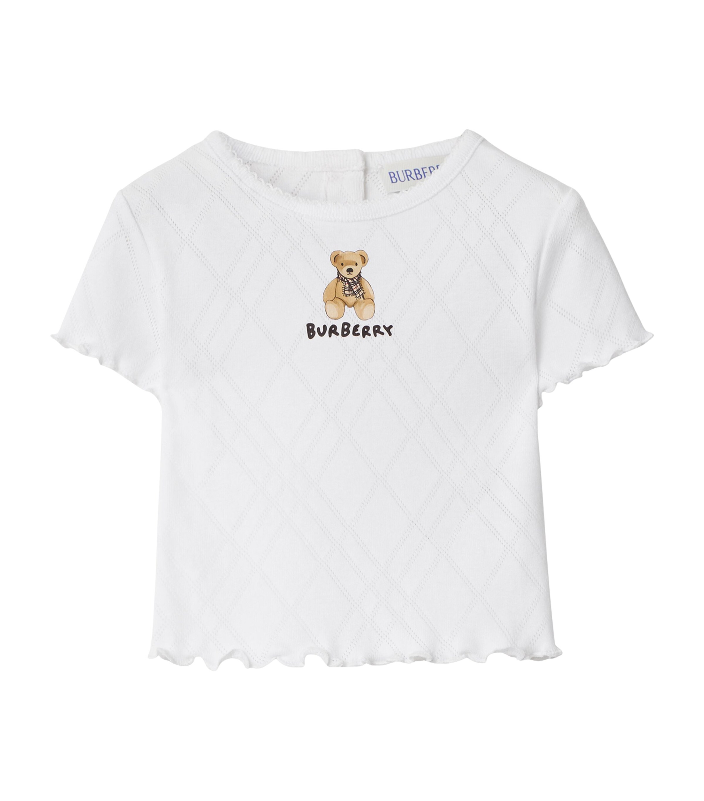 Burberry Kids Cotton Thomas Bear T-Shirt (6-24 Months) White Image 1