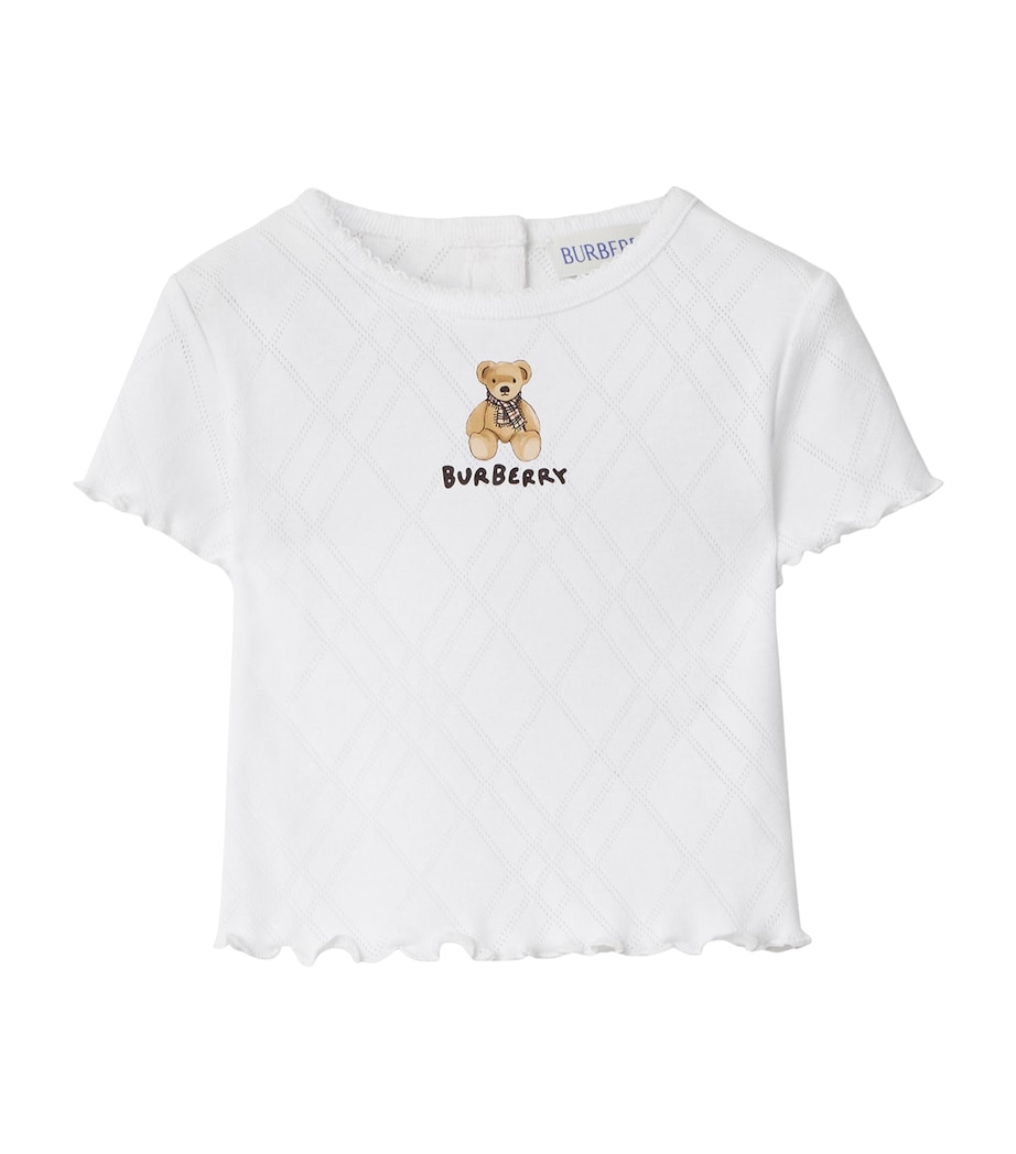 Cotton Thomas Bear T-Shirt (6-24 Months) WHITE Image 1
