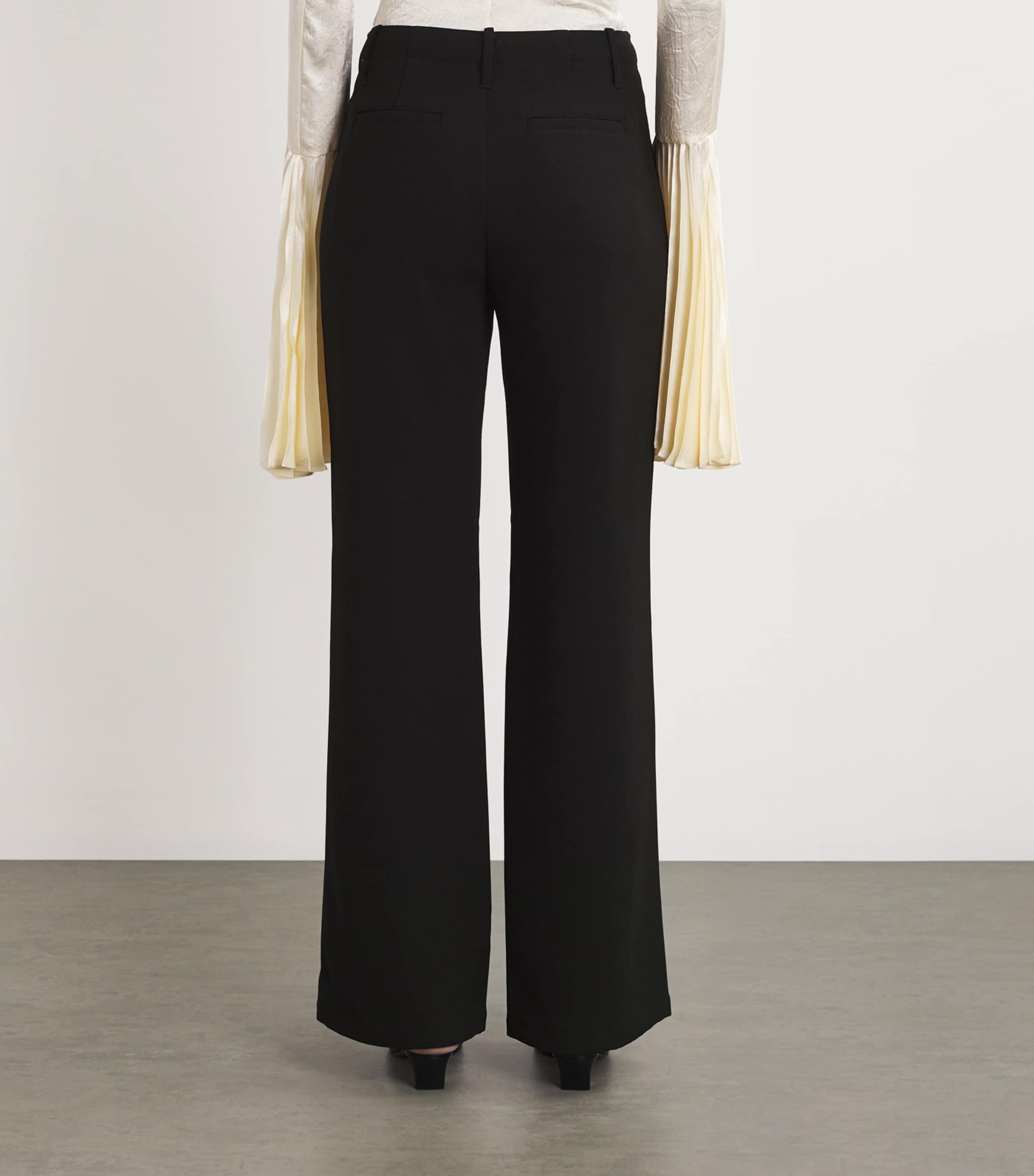 Ansel Wide-Leg Tailored Trousers BLACK Image 4