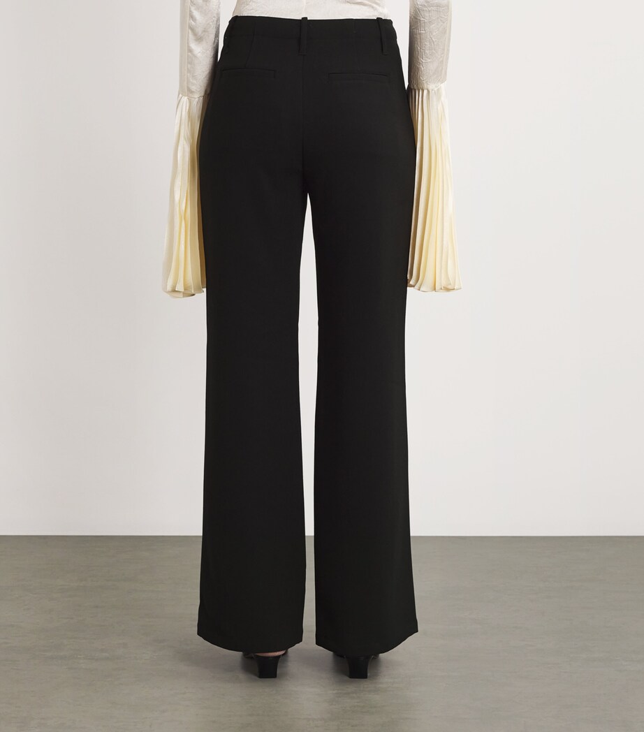 Ansel Wide-Leg Tailored Trousers BLACK Image 4