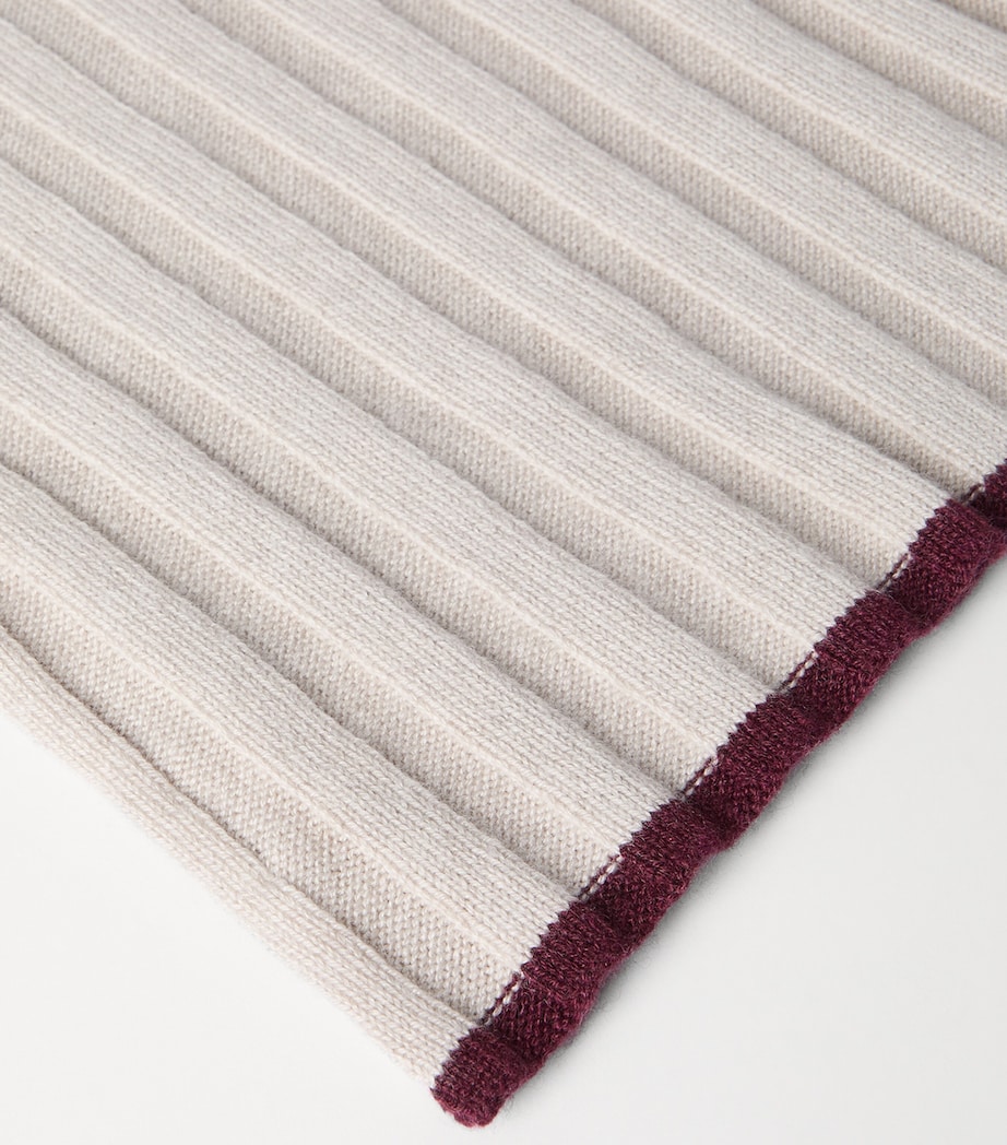 Cashmere Rib-Knit Scarf CMZ76 Image 3