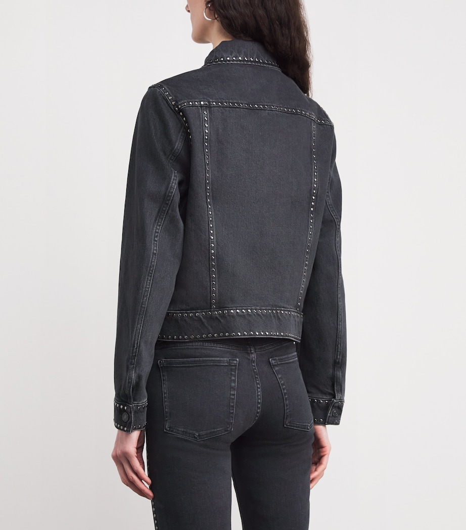 Studded Trucker Denim Jacket NIGHTSCAPE WITH Image 4