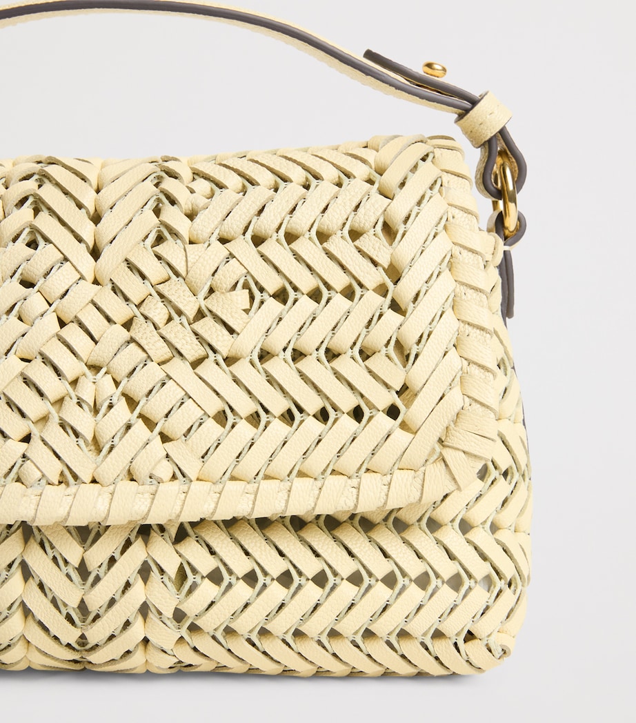 Anya Hindmarch Woven Leather Neeson Cross-Body Bag Butter Image 6