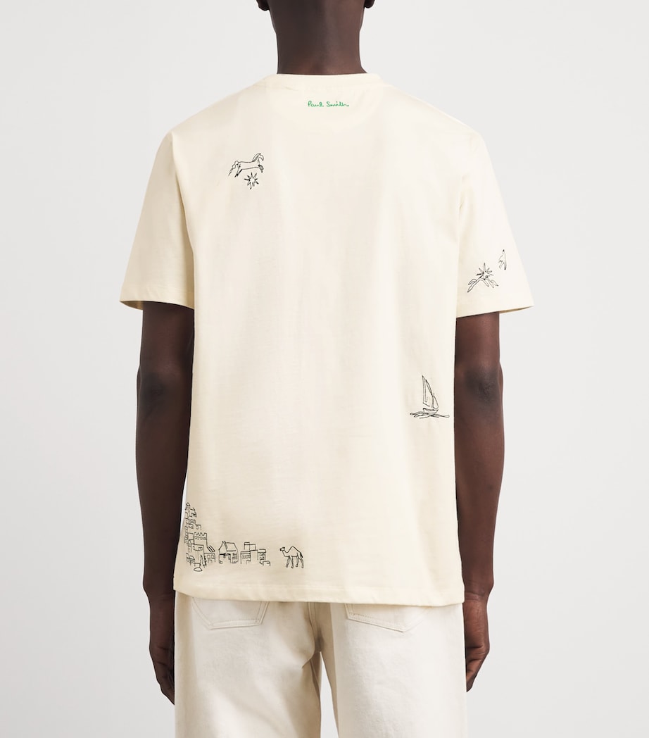 Paul Smith Mens Organic Cotton Embroidered T-Shirt Image 5
