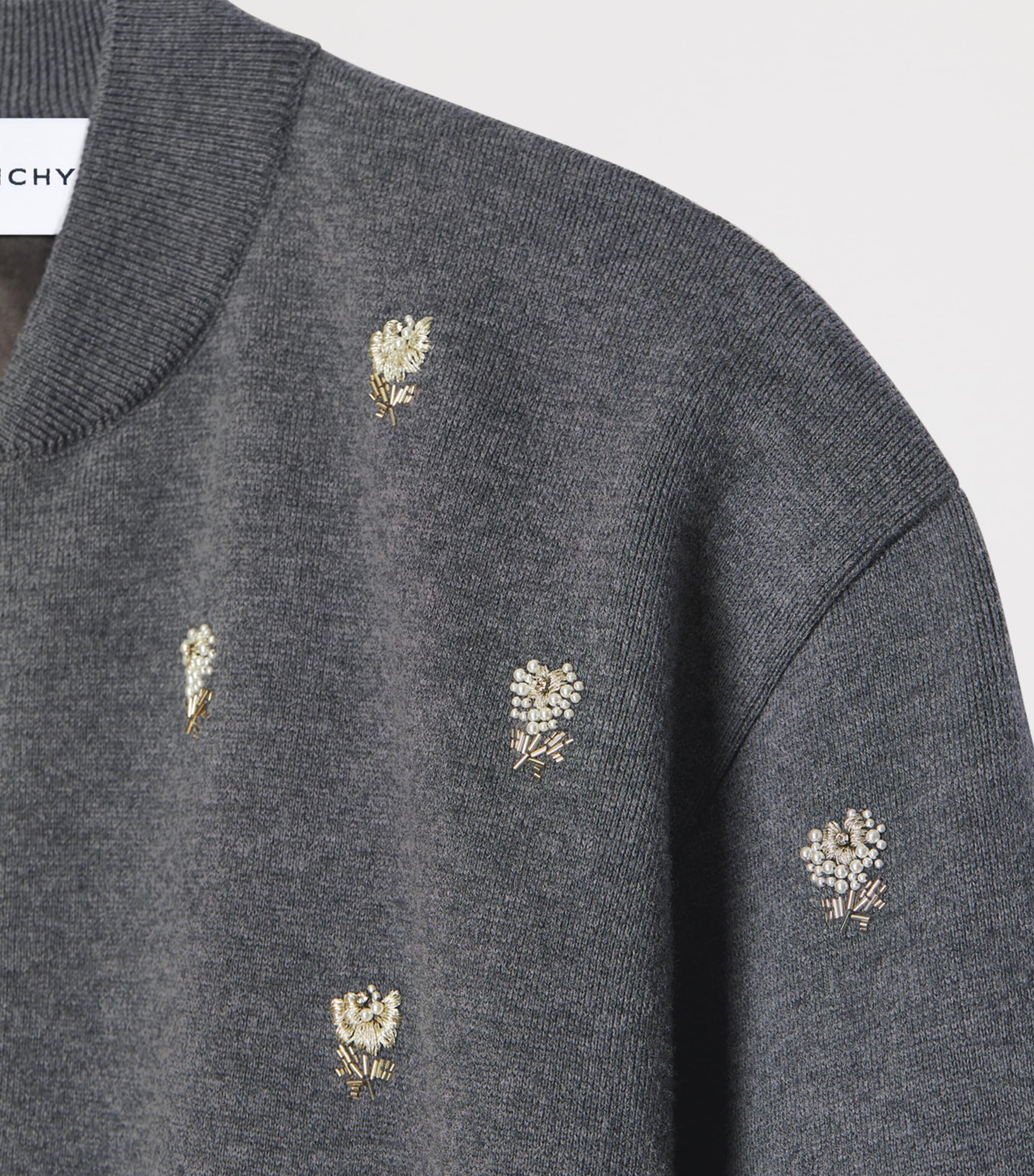 Givenchy Mens Wool Embroidered Bomber Jacket Image 6