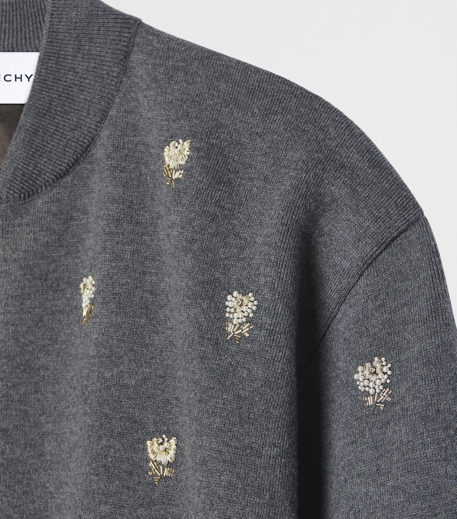 Givenchy Mens Wool Embroidered Bomber Jacket Image 6