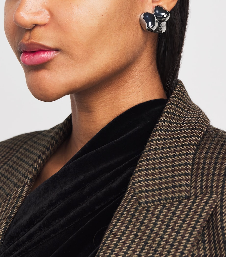 Orb Mimosa Earrings P102 PLTNM/BLK Image 2