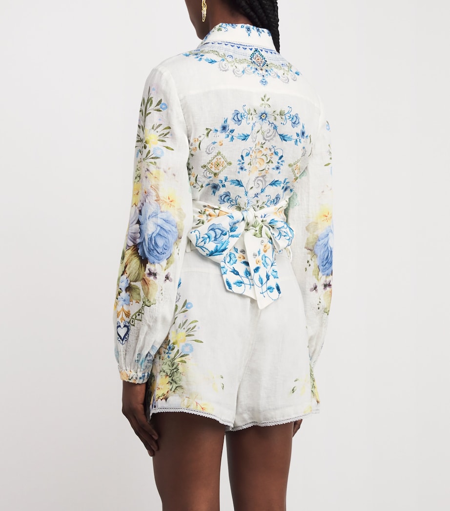 Linen Homespun Wrap Shirt MY HOMESPUN HRT HMHR Image 4