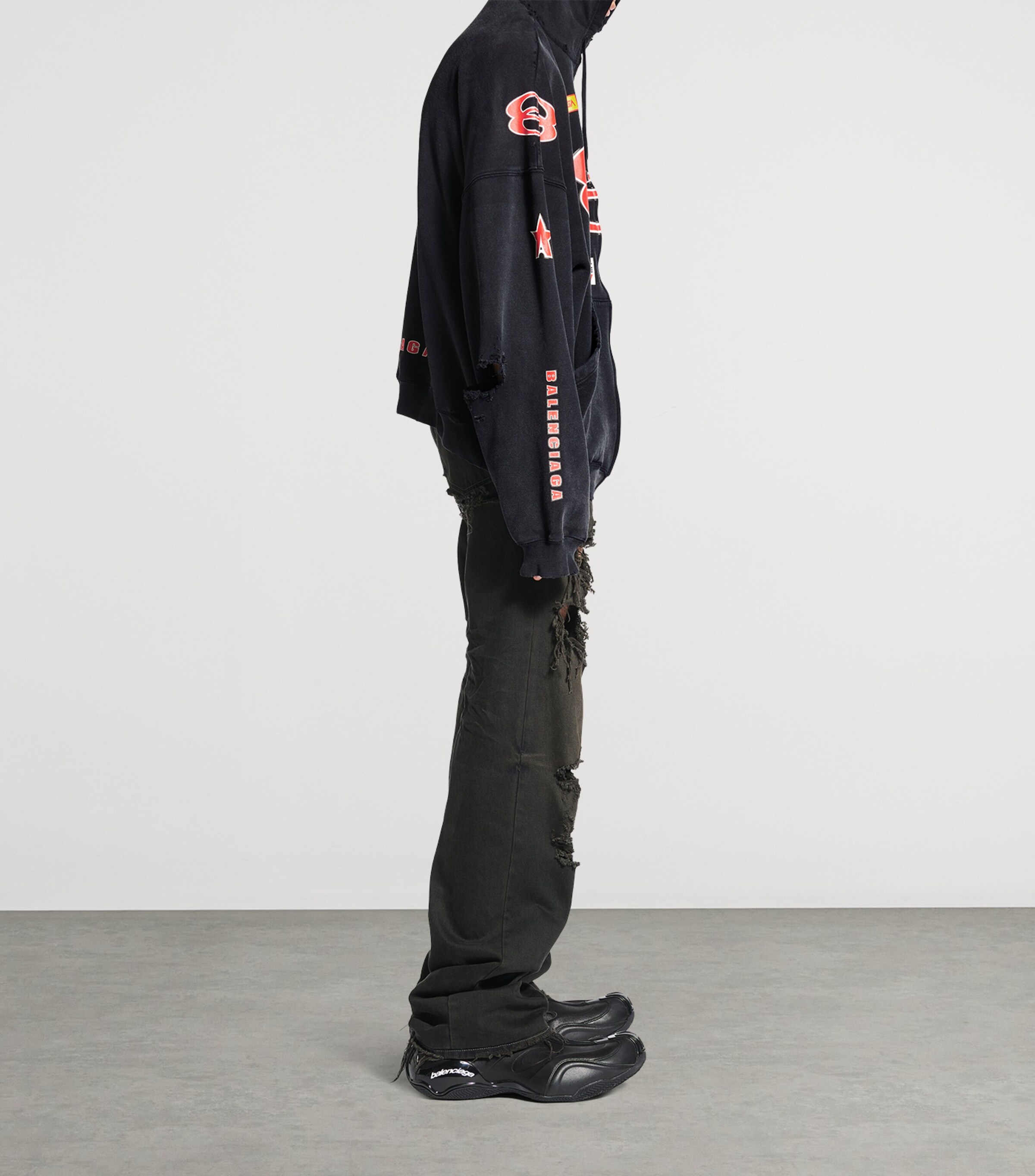 BALENCIAGA スポンサー ロゴ 大きい ジップアップ フーディ BALENCIAGA バレンシアガ 25SS スポンサーロゴ ジップフーディ