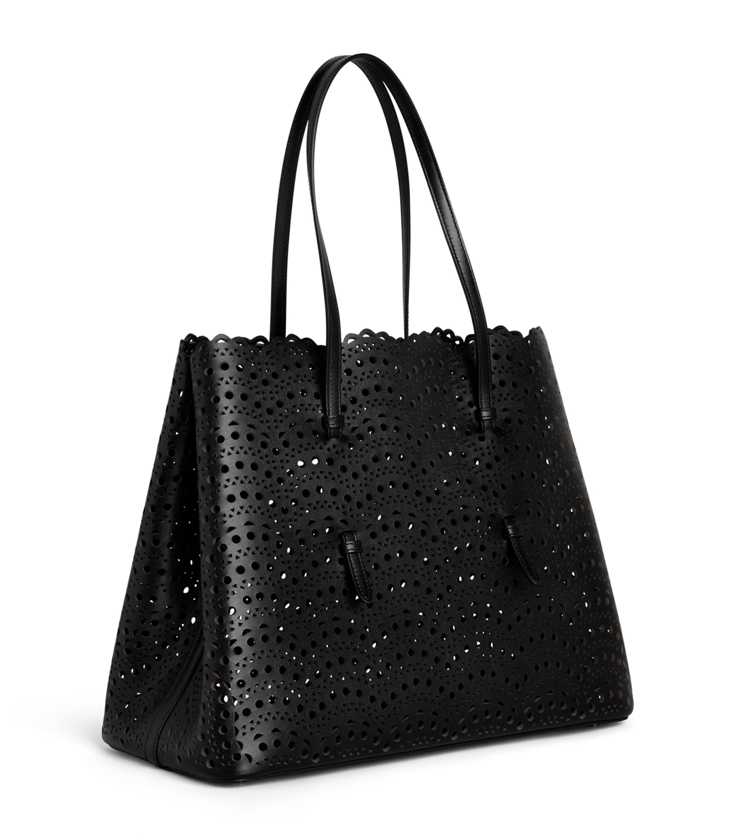 Alaïa Leather Mina Vienne Top Handle Bag Black Image 2