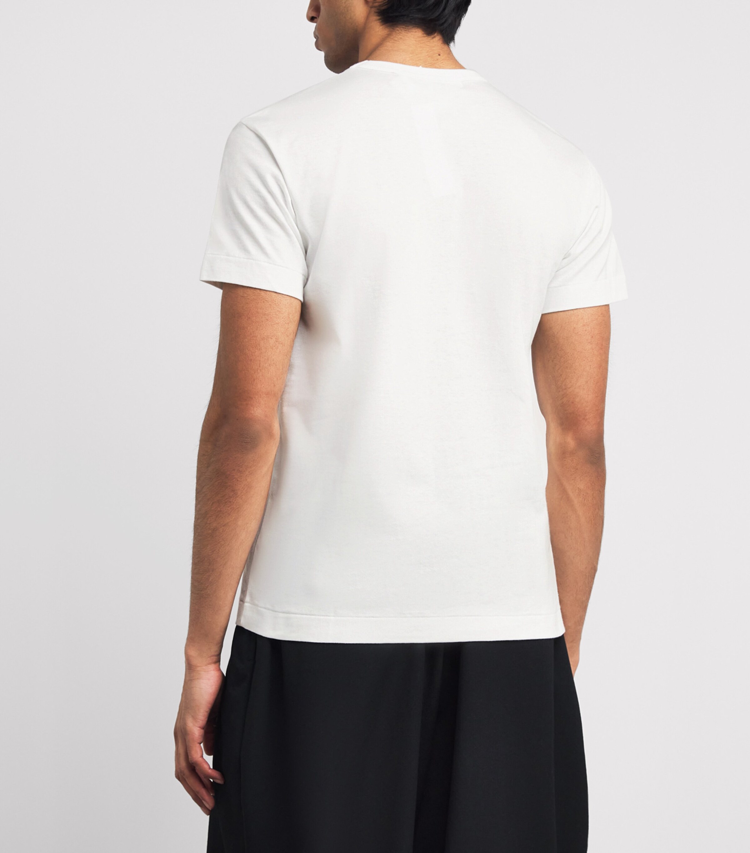 Comme Des Garçons Play Mens Cotton Horizontal Heart T-Shirt White Image 5