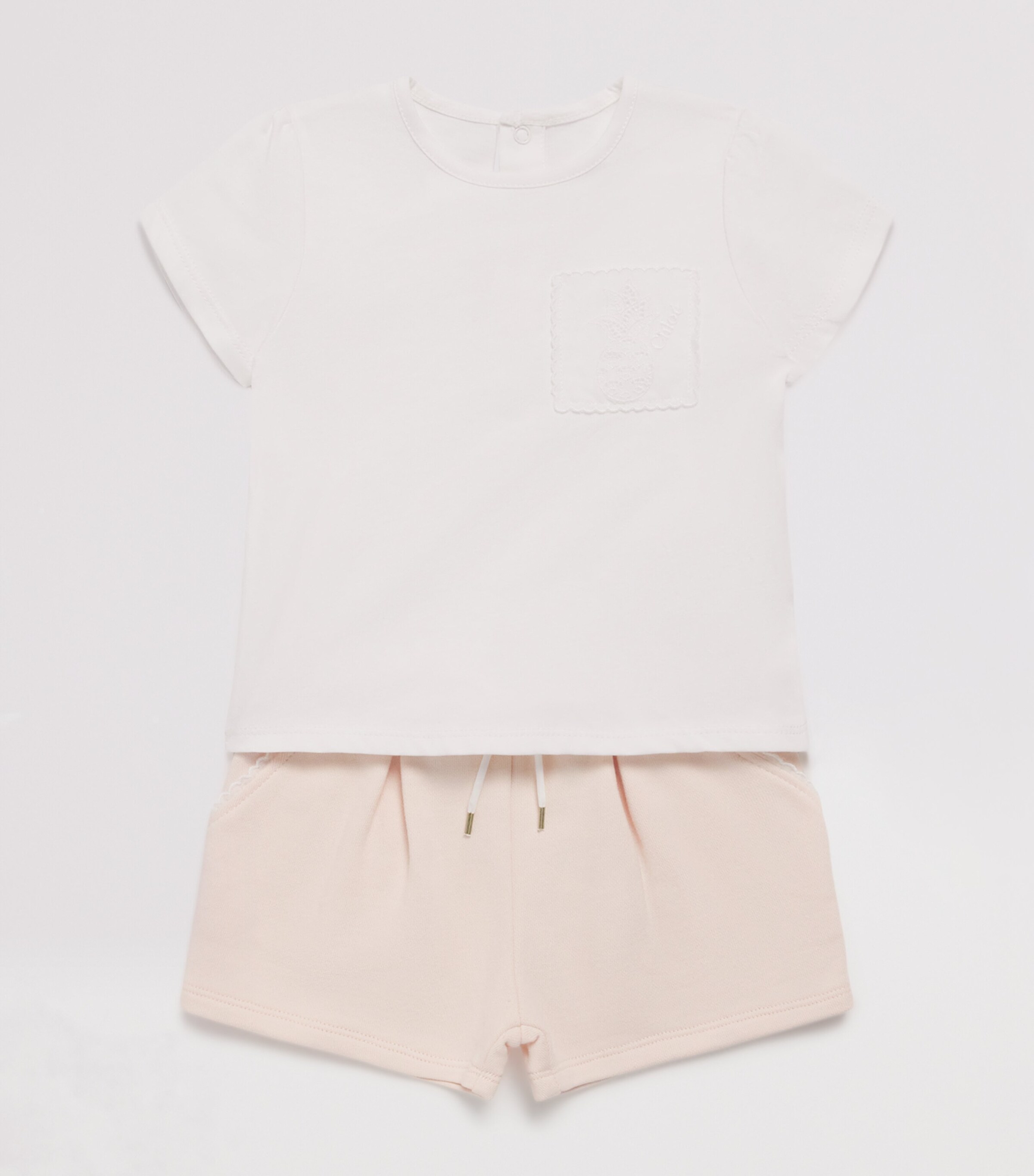 Top and Shorts Set (6-18 Months) S01 PINK  WHITE Image 3