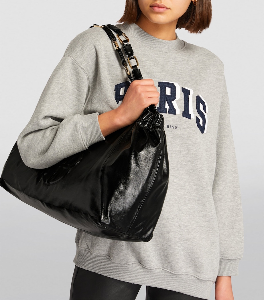 Leather Kate Tote Bag BLACK Image 6