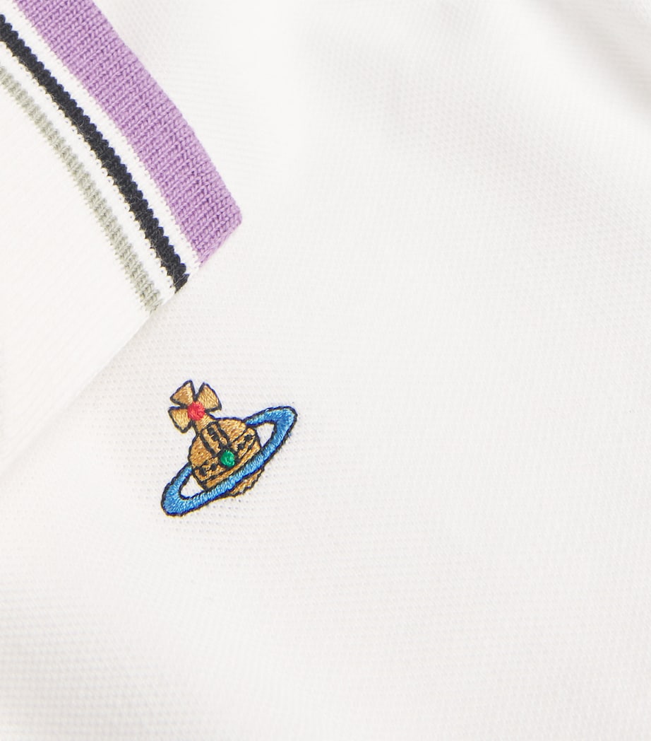 Cotton Orb Polo Shirt A401 WHITE Image 5