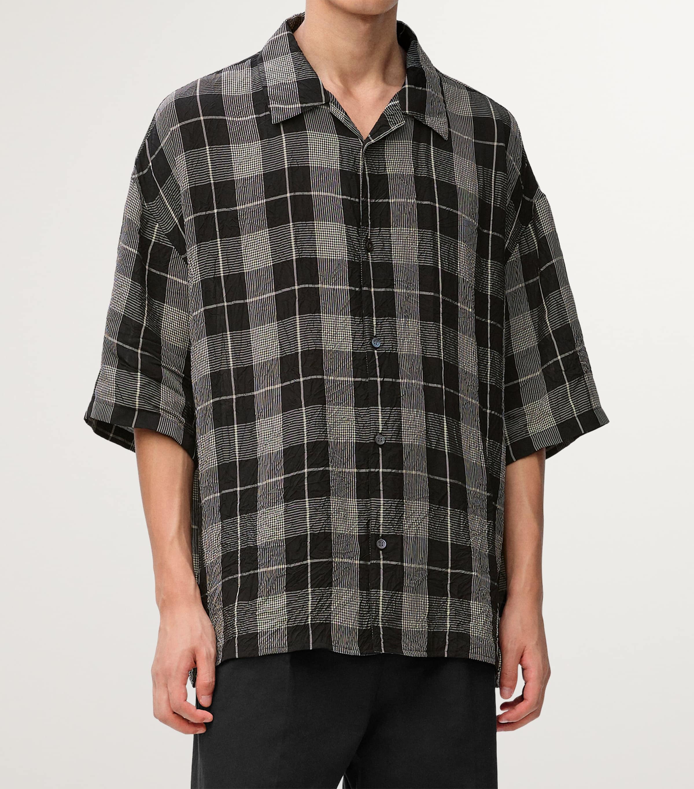 Loewe ロエベ / Check Short Sleeve Shirt LOEWE Checked Short Sleeve Shirt | Green | FARFETCH