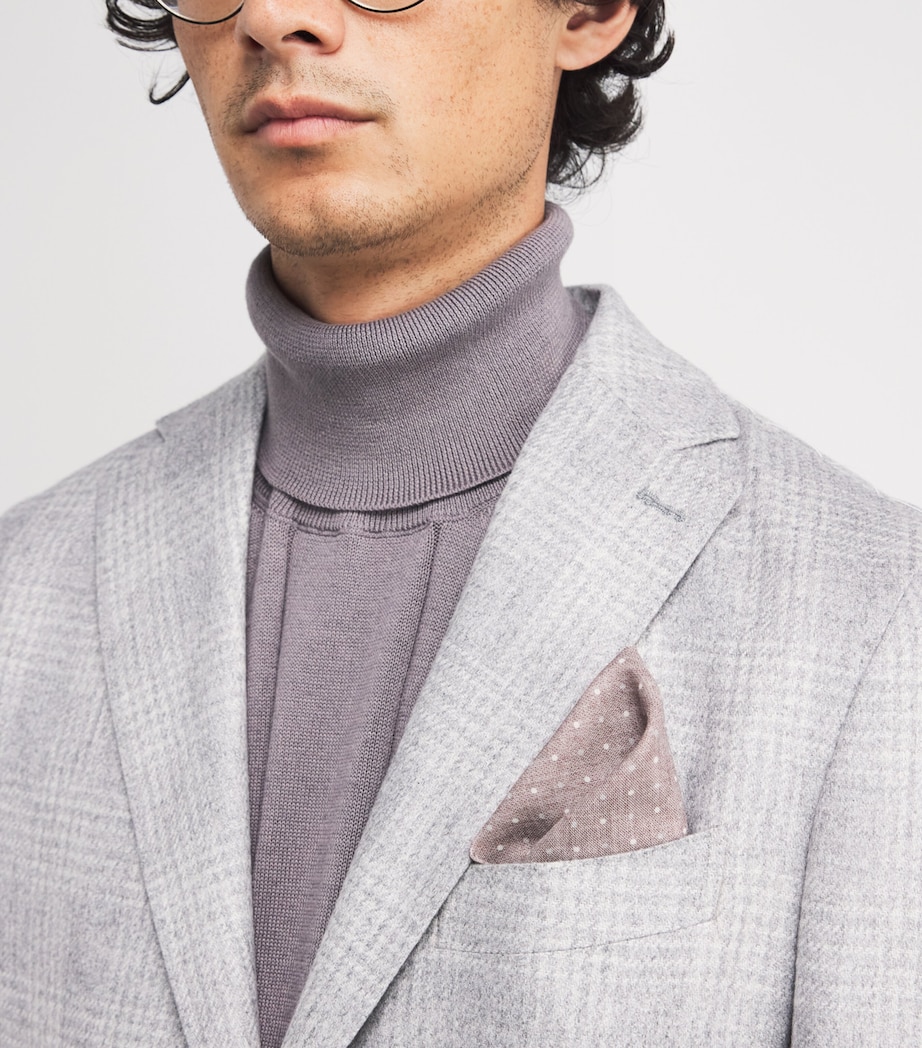 Cotton-Wool Printed Pocket Square MIRTILLO Image 2