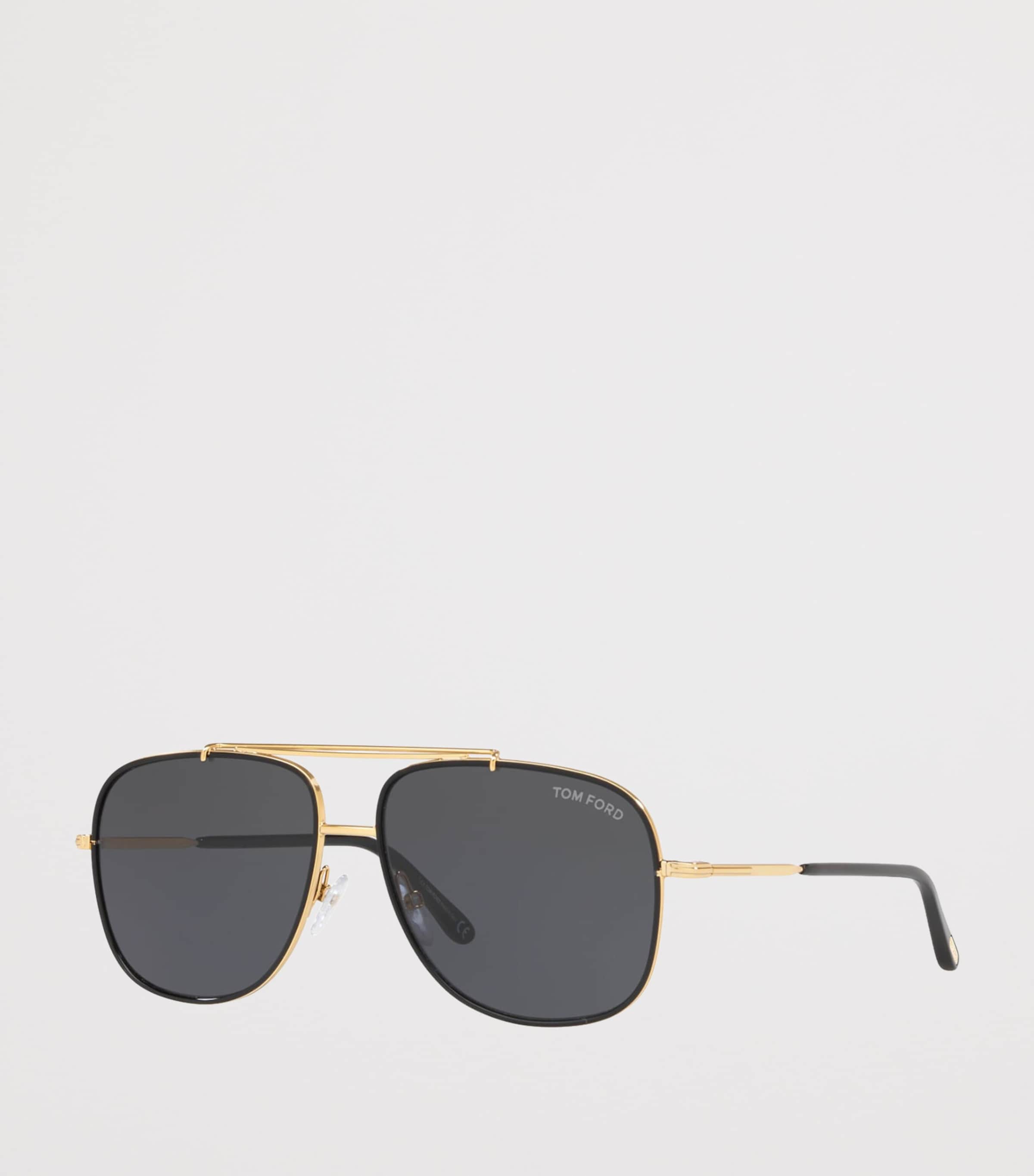 TOM FORD Metal Benton Square Sunglasses Gold Image 2