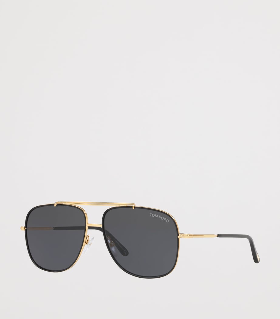 TOM FORD Metal Benton Square Sunglasses Gold Image 2