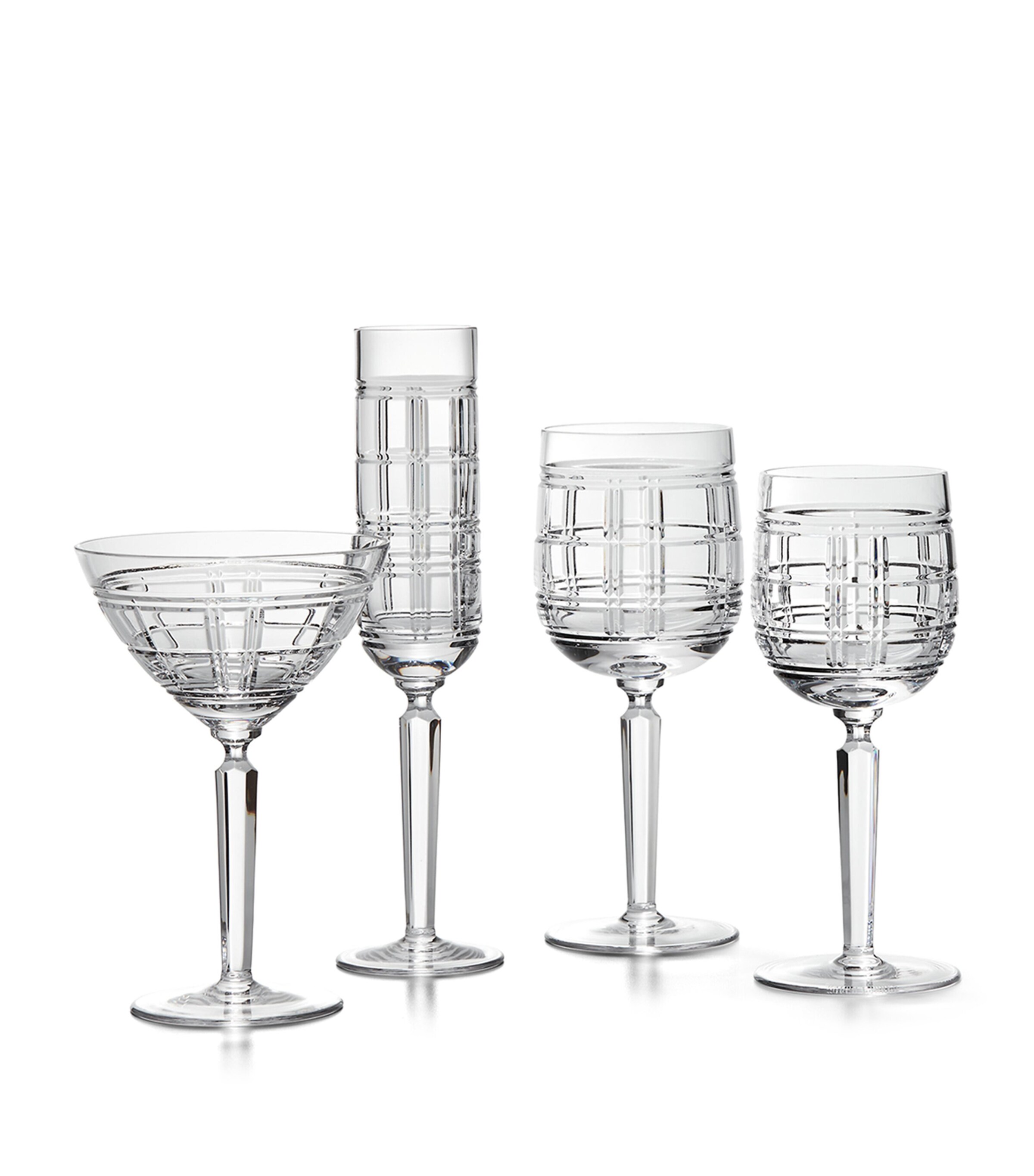 Hudson Plaid Champagne Flute CLEAR Image 2