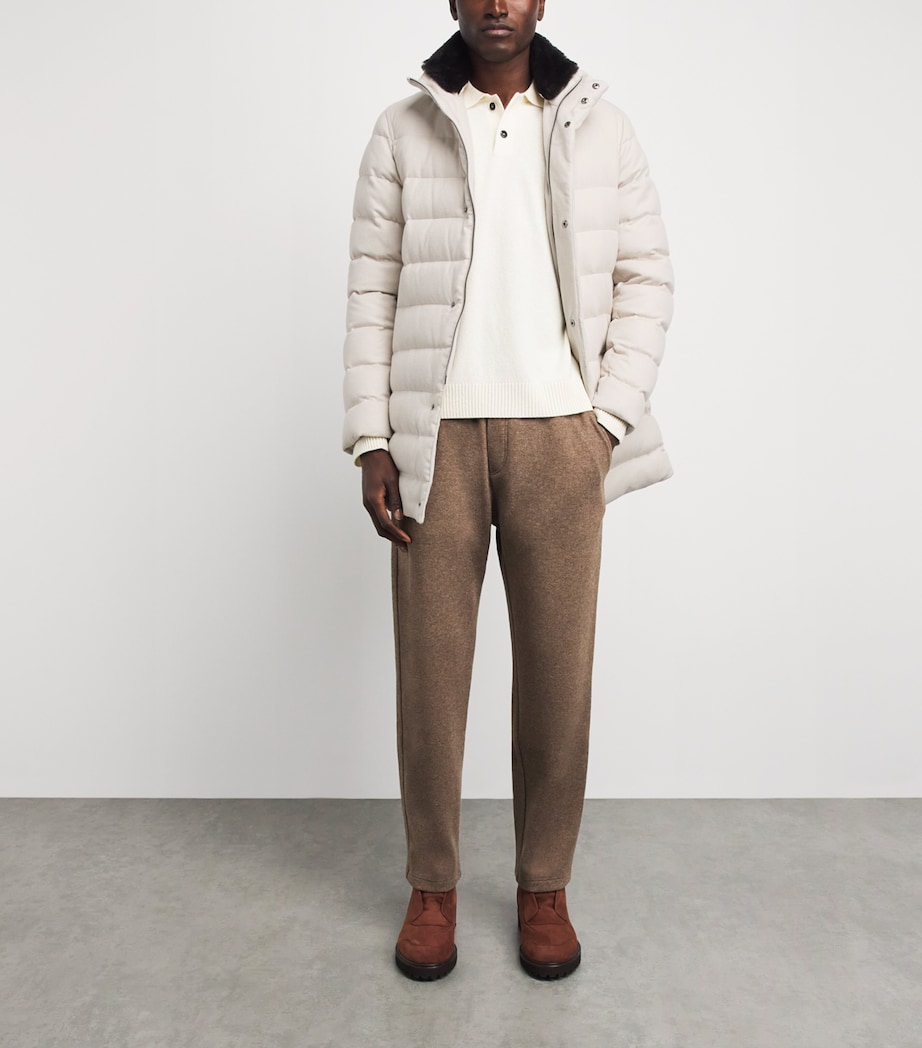 Herno Mens Silk-Cashmere Down Jacket Chantilly Image 2