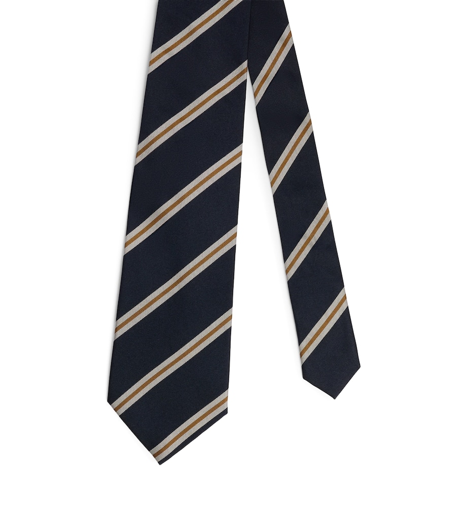 Dunhill Silk Grenadine Stripe Tie Image 1