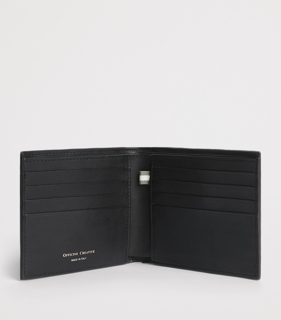 Officine Creative Woven Leather Bifold Wallet Nero Image 2