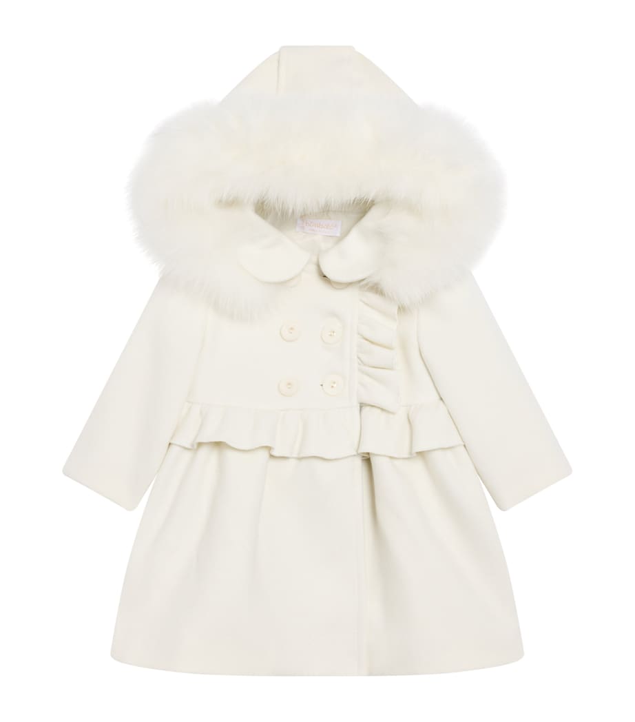 Fox Fur Hood Coat (12-48 Months) PANNA Image 1